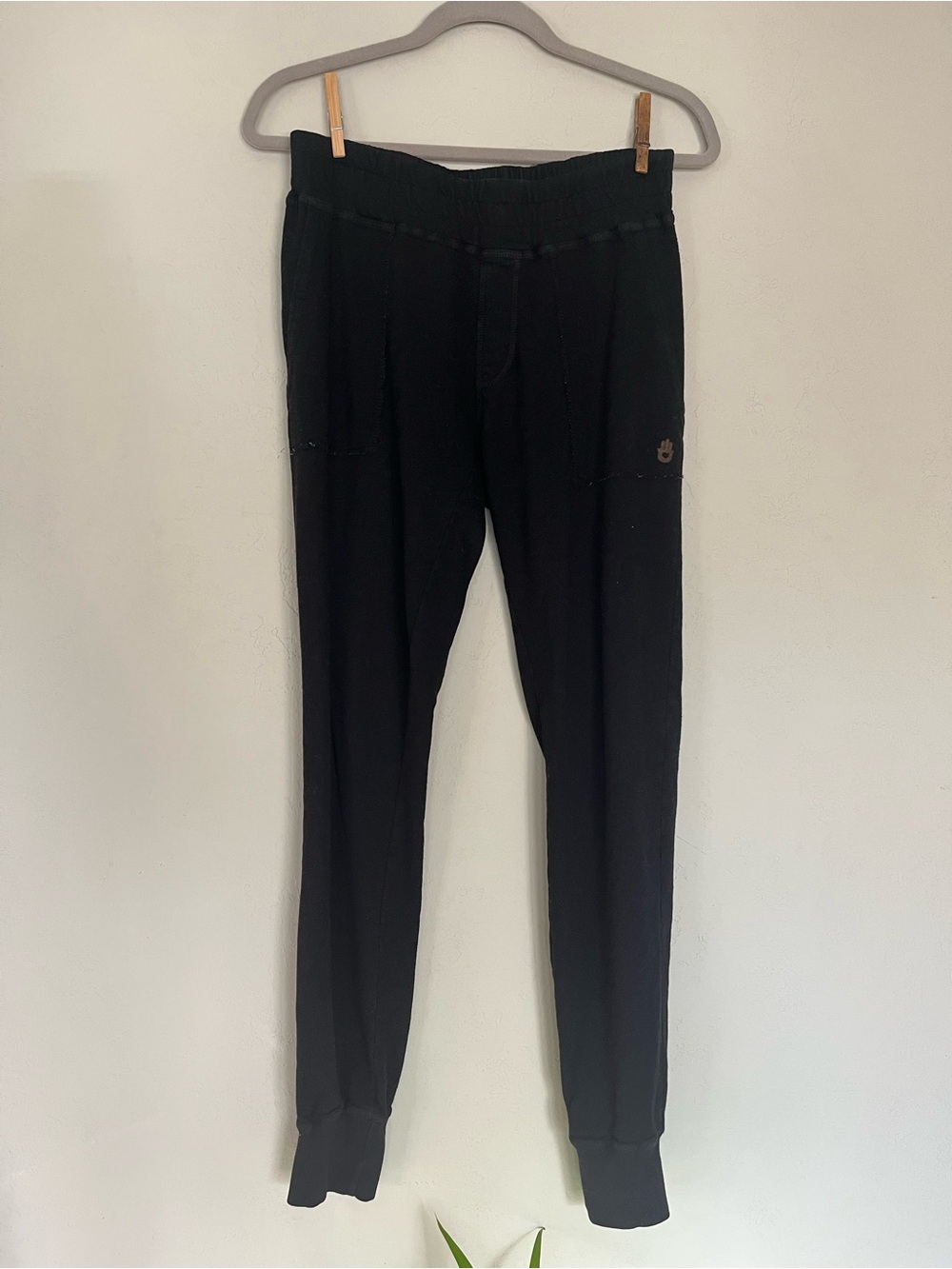 Spiritual Ganster Black Elastic Waist Sweats